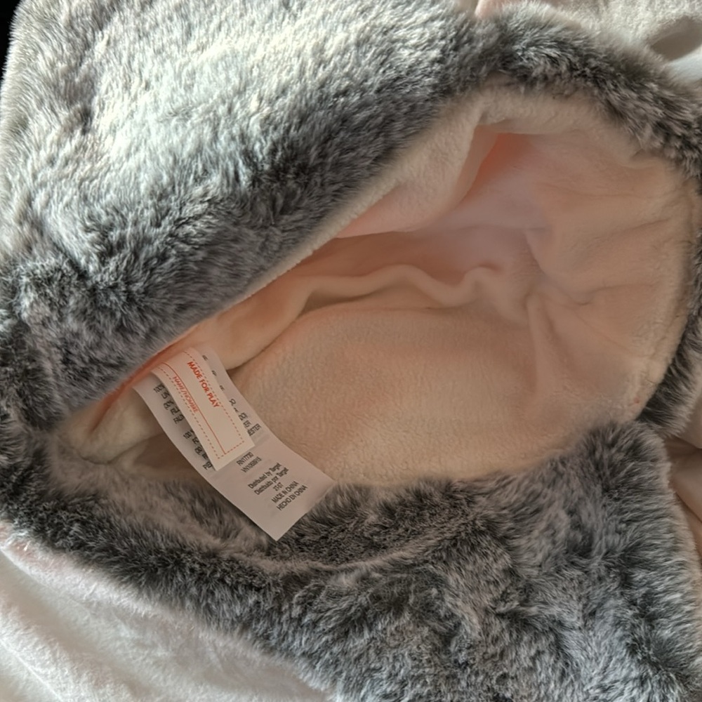 Cat & Jack Girls Pink Quilted Trapper Hat Faux Fur Trim Fleece Lined 2T-5T - Picture 4 of 4